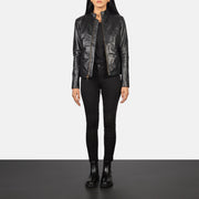 Rumella Læder Bikerjakke til Kvinder – alternate product view 3