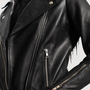 Rumy Maroon Læder Bikerjakke til Kvinder – alternate product view 6