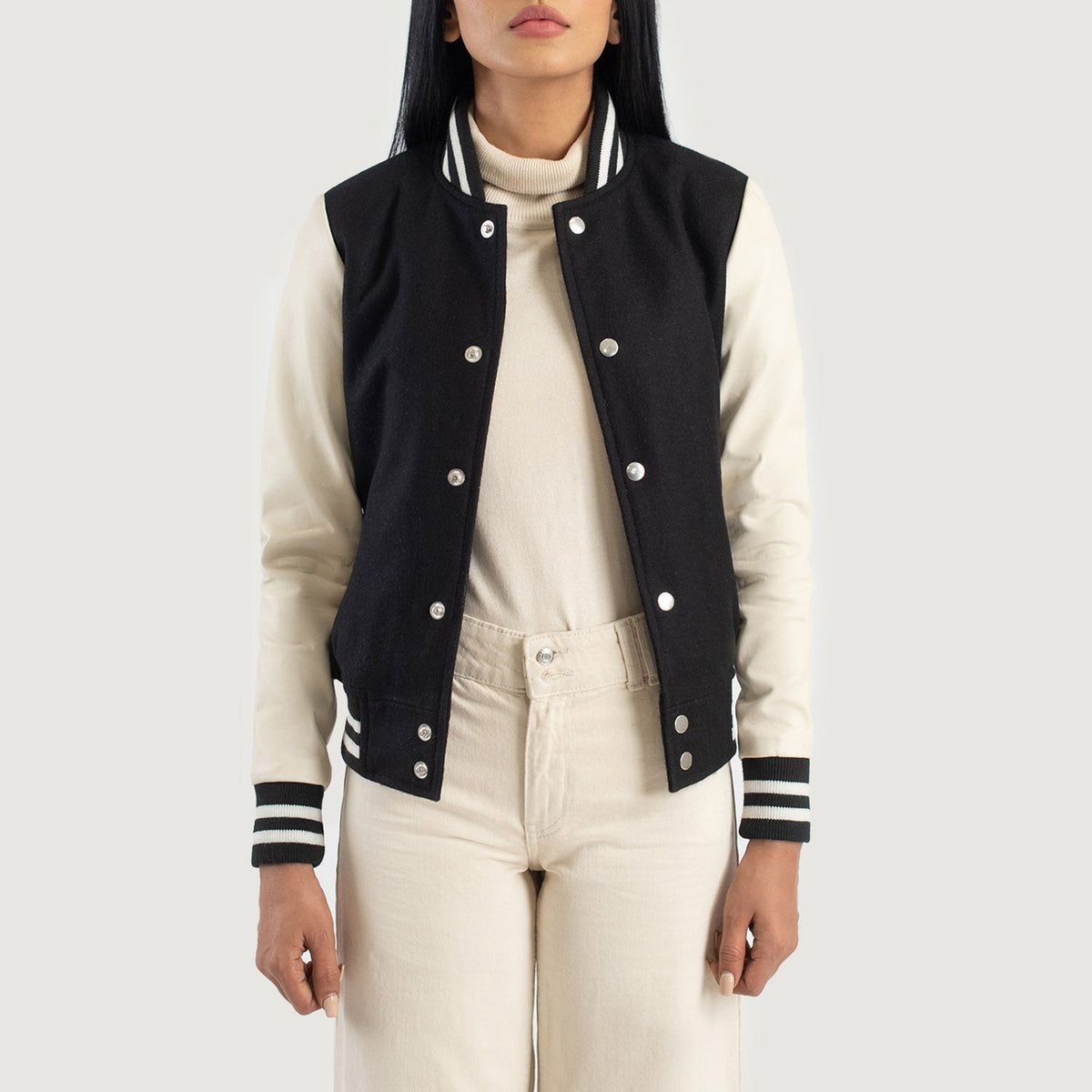 Savant Varsity Læderjakke til Kvinder – alternate product view 1