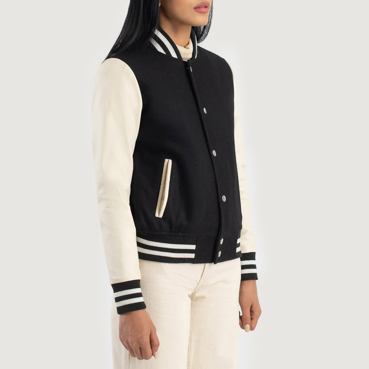 Savant Varsity Læderjakke til Kvinder – alternate product view 2