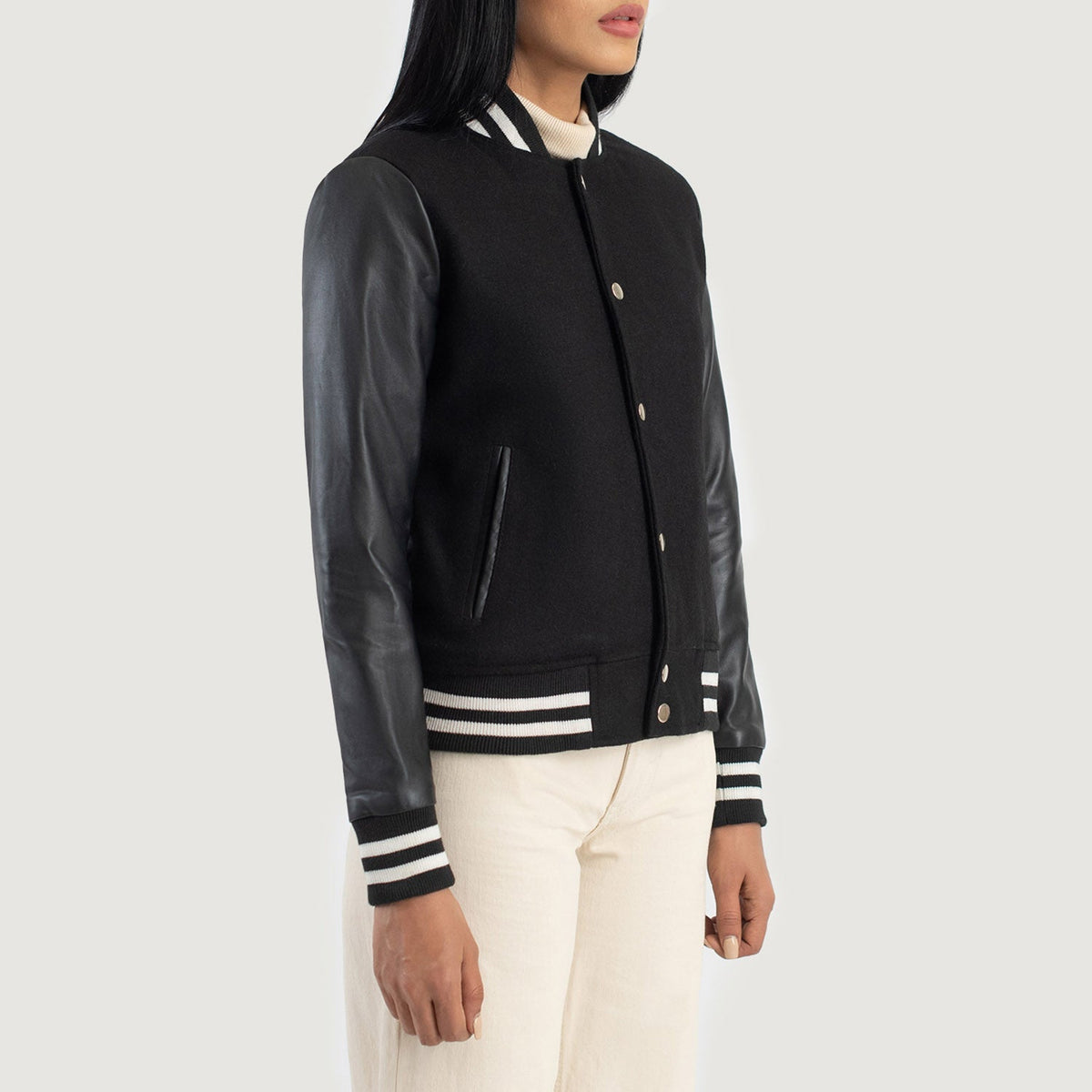 Savant Varsity Læderjakke til Kvinder – alternate product view 2