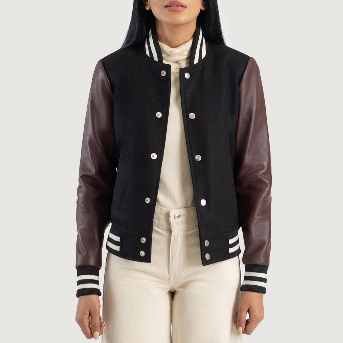 Savant Varsity Læderjakke til Kvinder – alternate product view 1