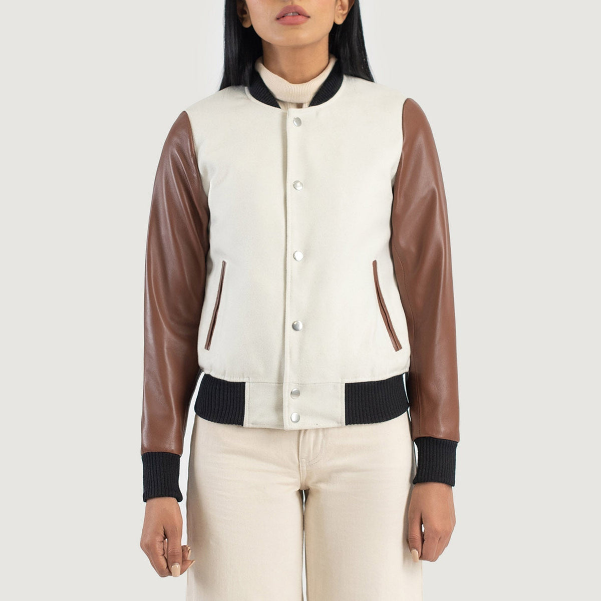 Savant Varsity Læderjakke til Kvinder – alternate product view 4