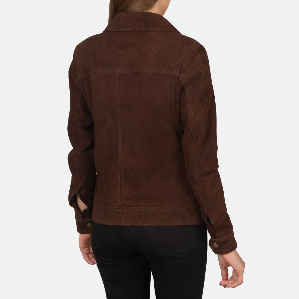 
Suzy Trucker Brun Læderjakke til Damer – alternate product view 5