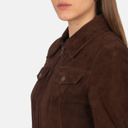 
Suzy Trucker Brun Læderjakke til Damer – alternate product view 6