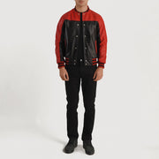 Terrance Sort Varsity Læderjakke til Mænd – alternate product view 5