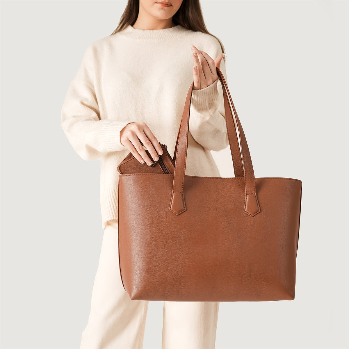 
The Bianca Tote bag i læder – alternate product view 9