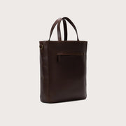 
The Poet Vintage Brown Leather Tote Bag For Men & Women - Struktureret sideprofil med rummelighed