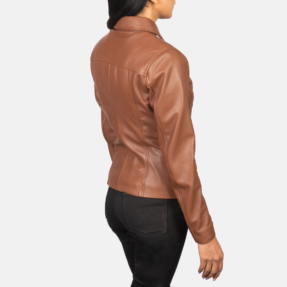 Tomachi Red Læderjakke til Kvinder – alternate product view 5