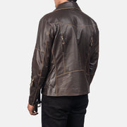 Vincent Sort Læder Bikerjakke til Mænd – alternate product view 5
