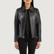 Vixen Classic Collar Læderjakke til Kvinder – alternate product view 1