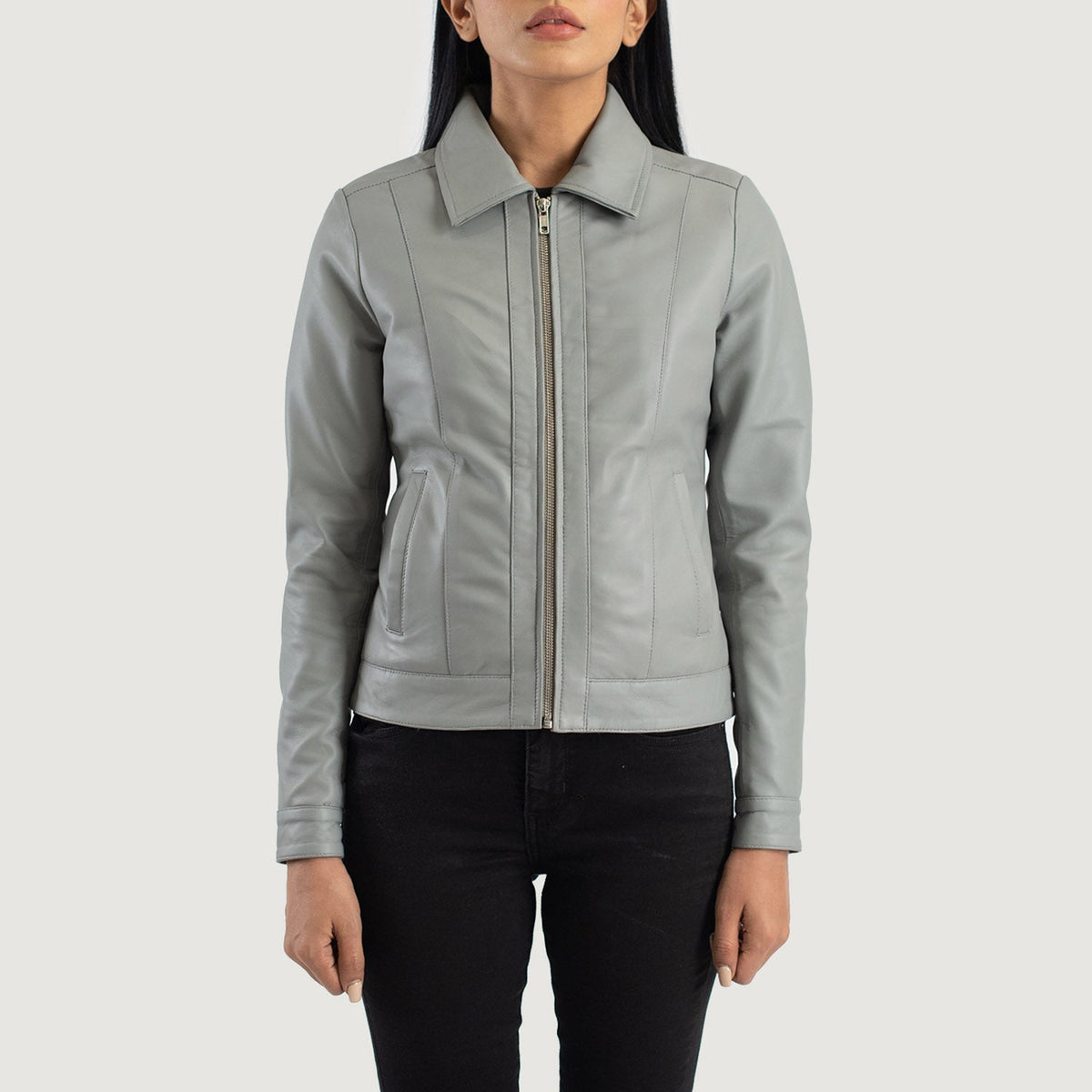 Vixen Classic Collar Læderjakke til Kvinder – alternate product view 4