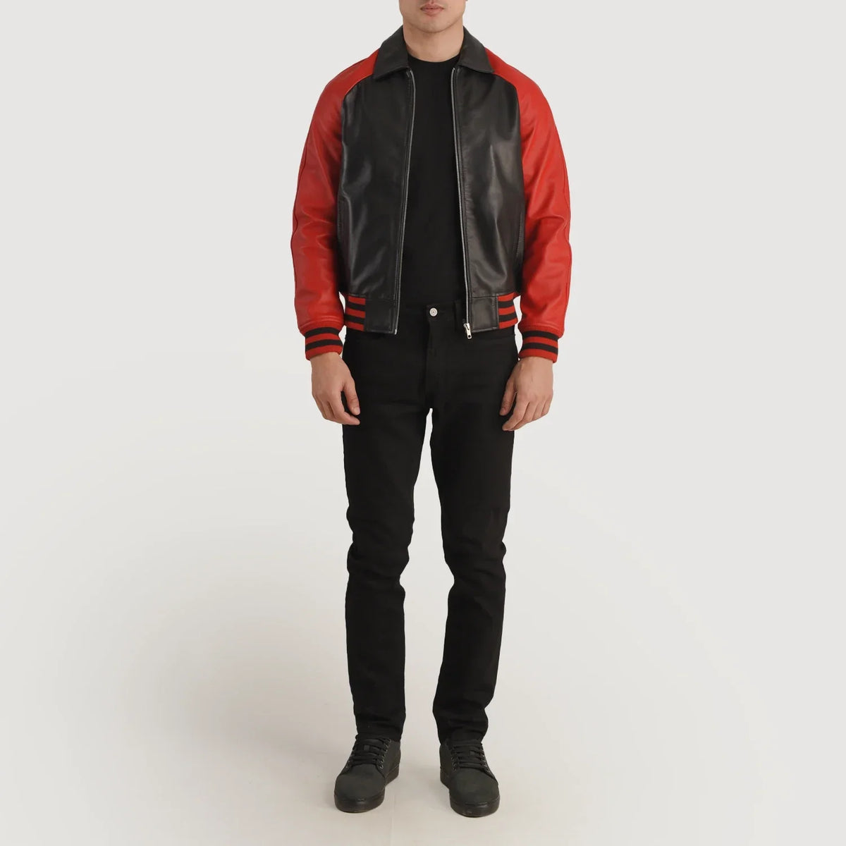 Walton Varsity Læderjakke til Mænd – alternate product view 1