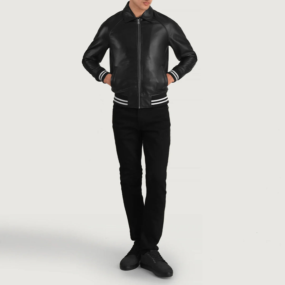 Walton Varsity Læderjakke til Mænd – alternate product view 3