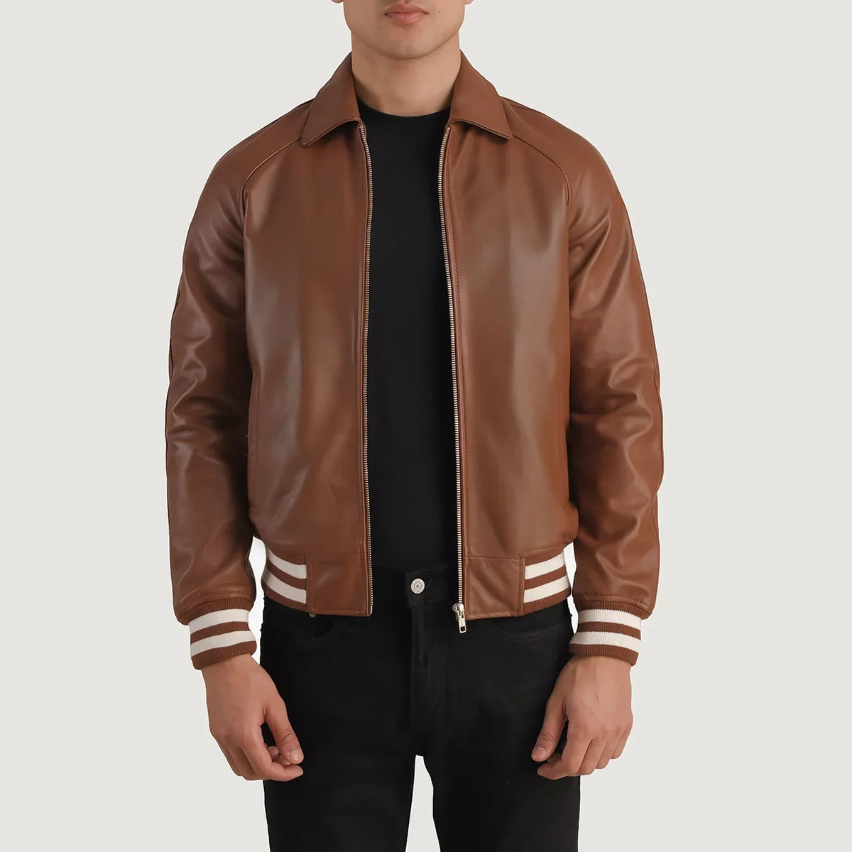 Walton Varsity Læderjakke til Mænd – alternate product view 1