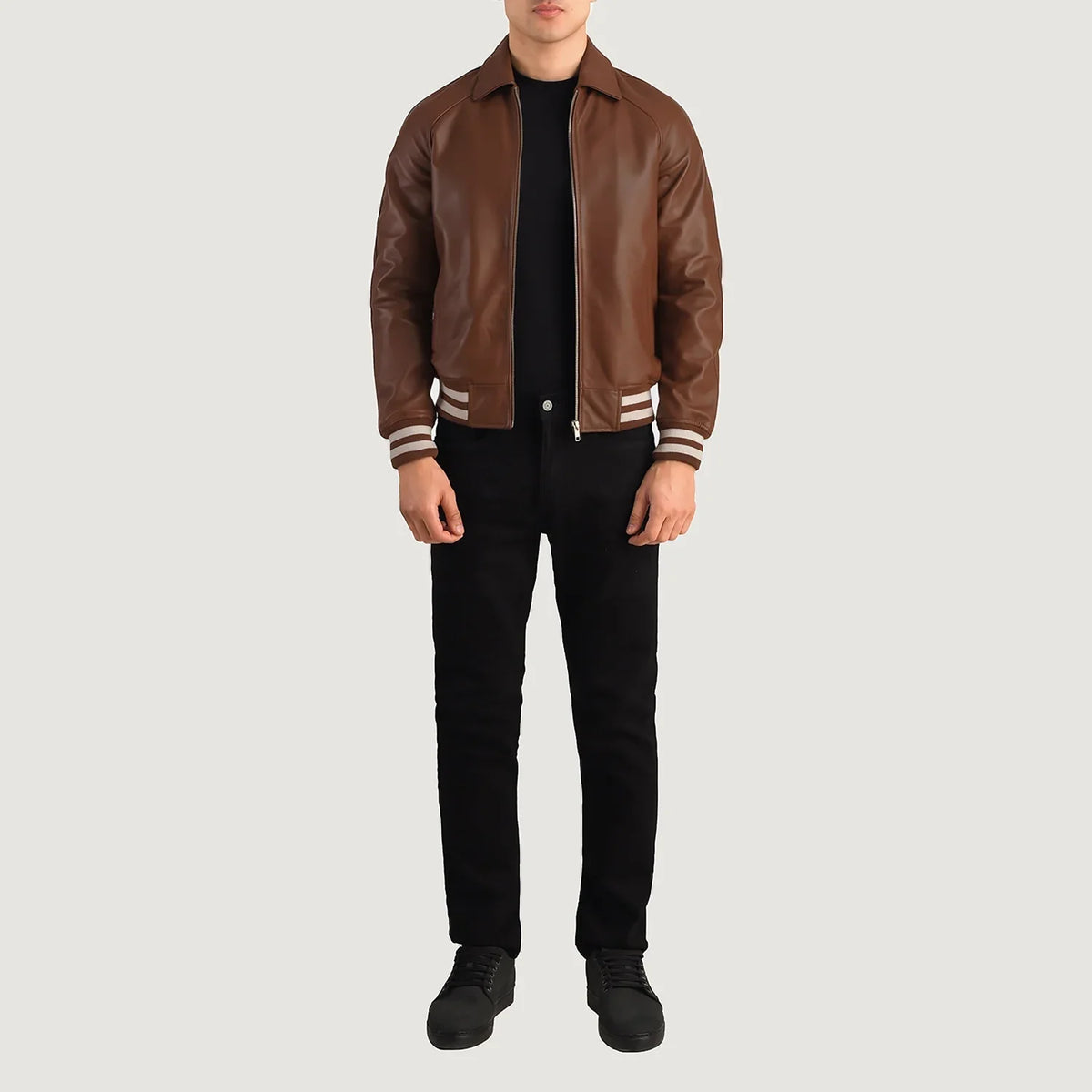 Walton Varsity Læderjakke til Mænd – alternate product view 2