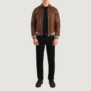 Walton Varsity Læderjakke til Mænd – alternate product view 2