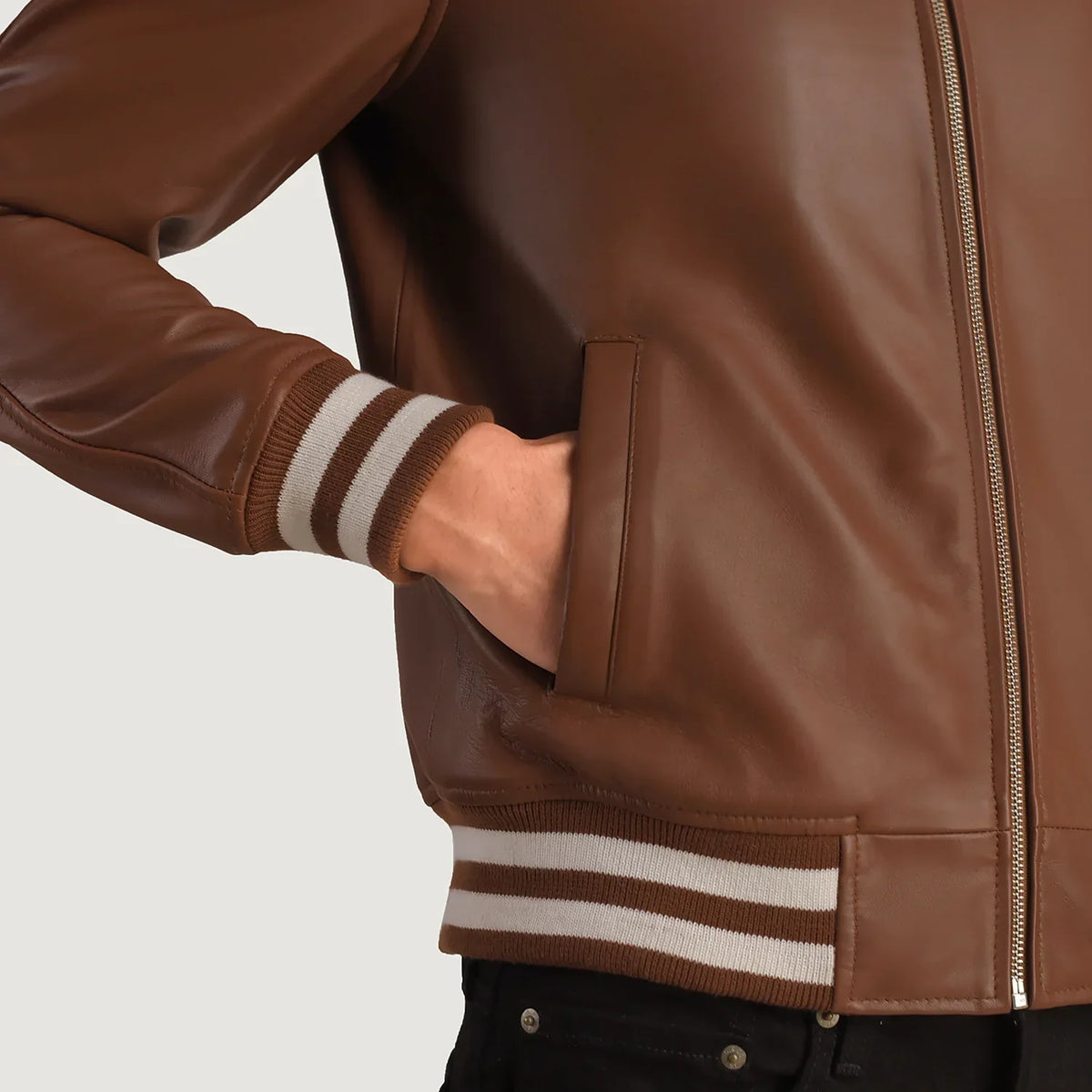 Walton Varsity Læderjakke til Mænd – alternate product view 6