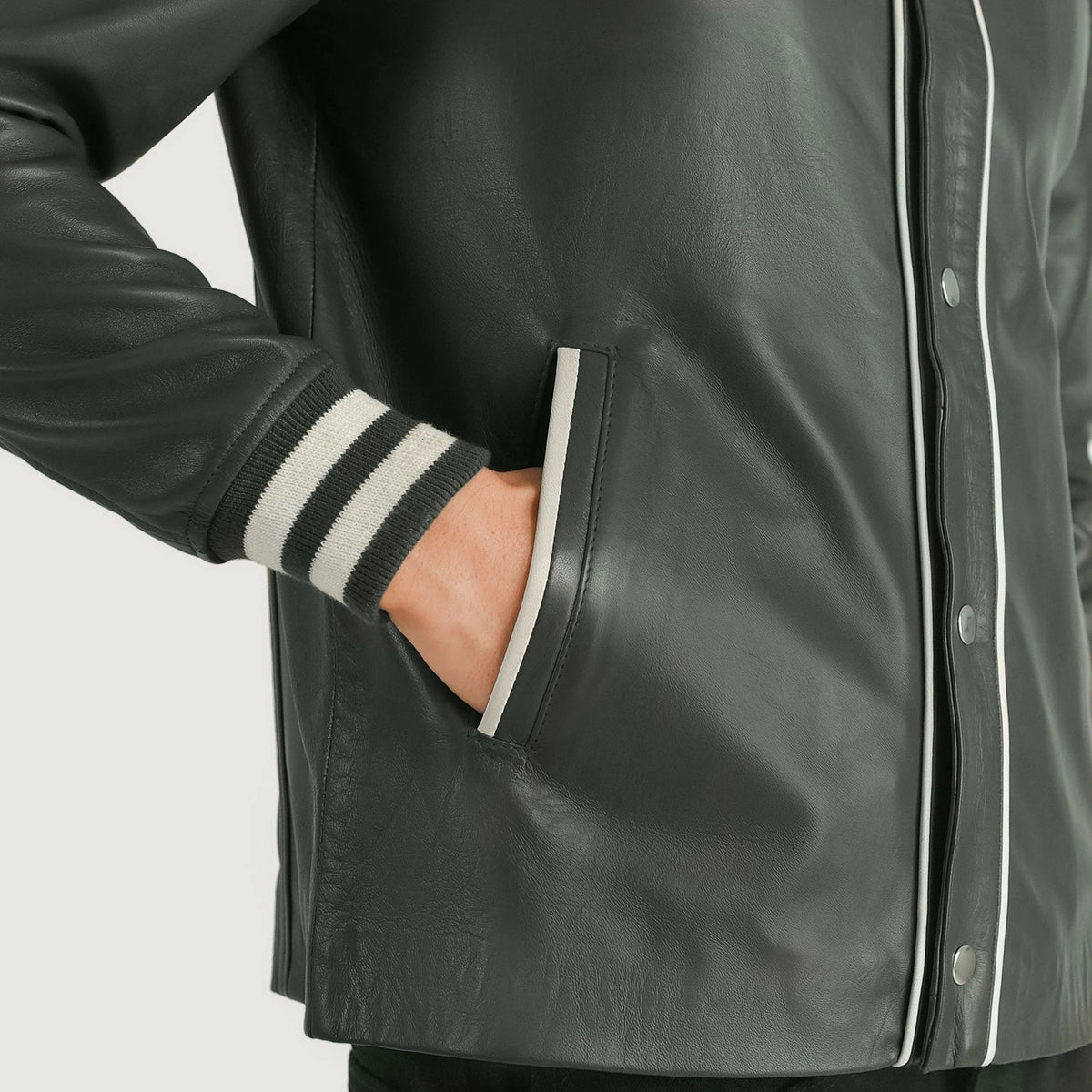 Willis Varsity Læderjakke til Mænd – alternate product view 6