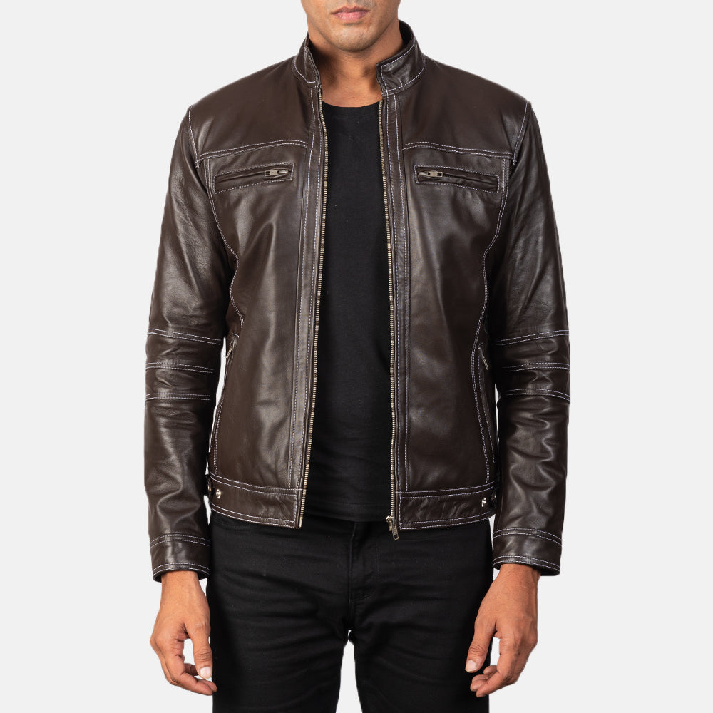 Youngster Læder Bikerjakke til Mænd – alternate product view 1