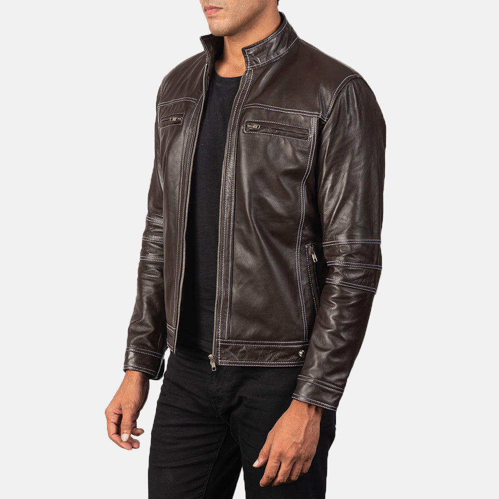 Youngster Læder Bikerjakke til Mænd – alternate product view 2