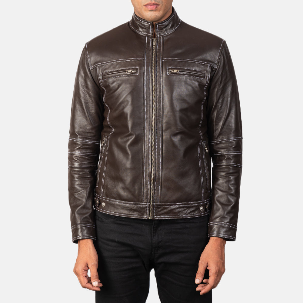 Youngster Læder Bikerjakke til Mænd – alternate product view 4