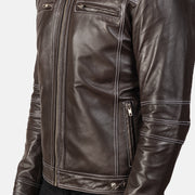Youngster Læder Bikerjakke til Mænd – alternate product view 6