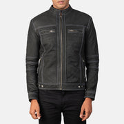 Youngster Læder Bikerjakke til Mænd – alternate product view 3