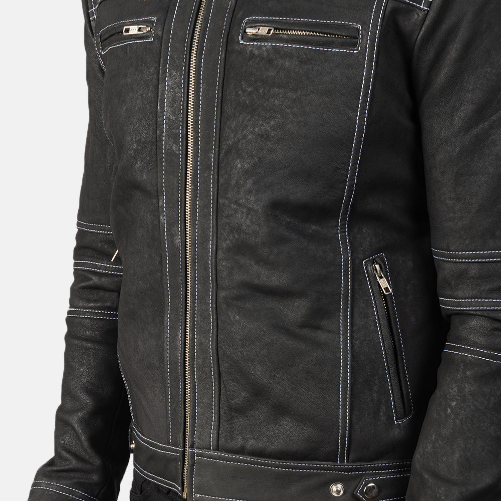 Youngster Læder Bikerjakke til Mænd – alternate product view 6