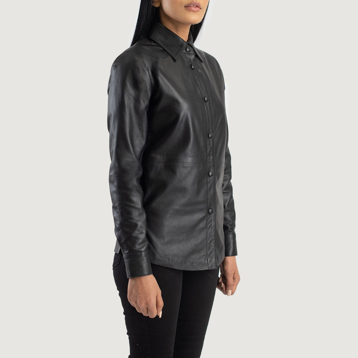 Zenith Shirt Læderjakke til Kvinder – alternate product view 2