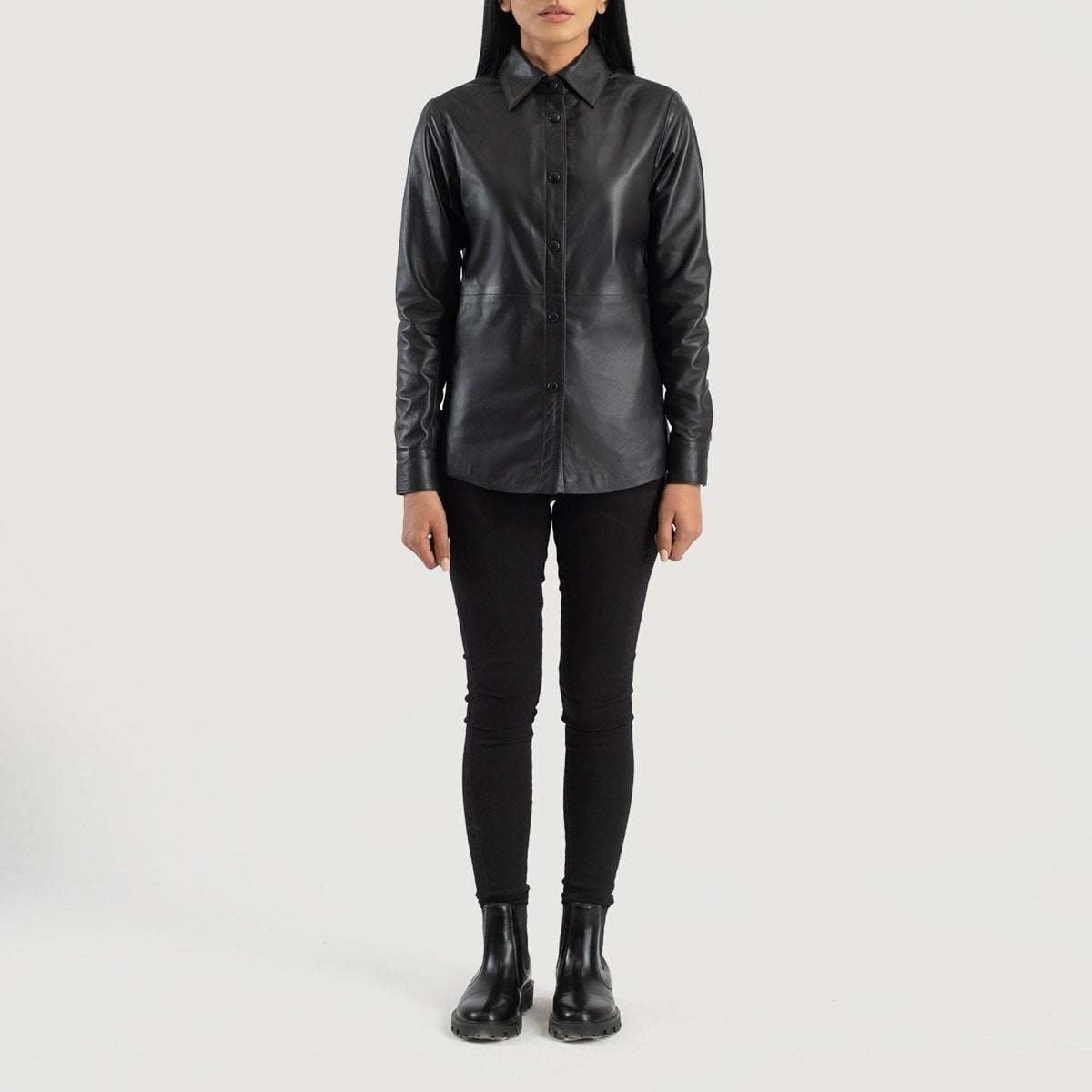 Zenith Shirt Læderjakke til Kvinder – alternate product view 3