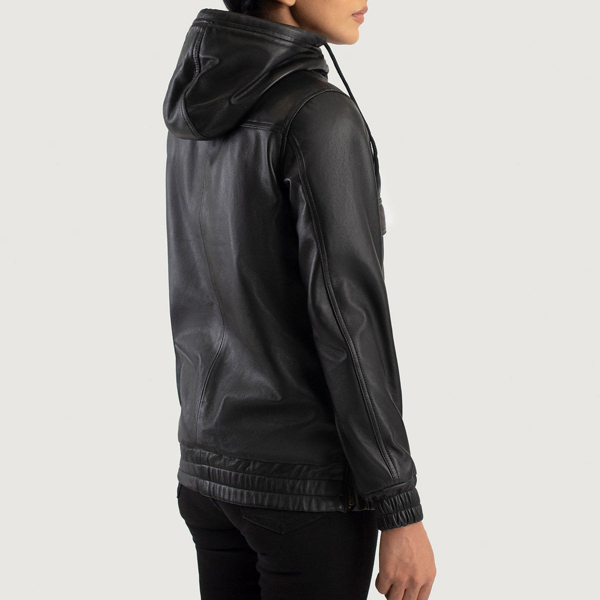 Zest Hooded Pullover Læderjakke til Kvinder – alternate product view 5