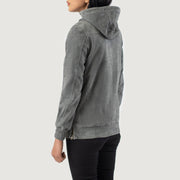 Zest Hooded Pullover Læderjakke til Kvinder – alternate product view 5